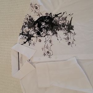 NWOT apt 9 skull print button down men's XL